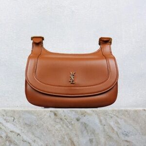 Saint Laurent Tan Leather Crossbody Bag
